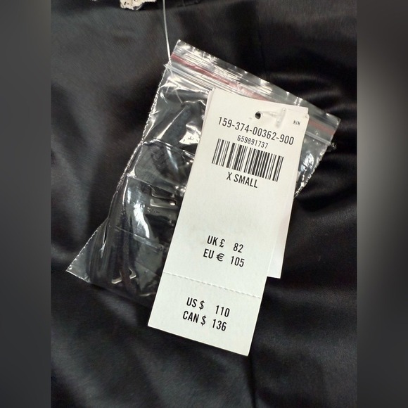 Abercrombie Fitch Black Embellished Strapless Mini Dress XSmall - Picture 6 of 7